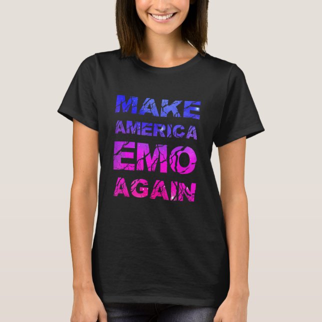 Camiseta Make America Emo Again   Pastel Goth (Anverso)