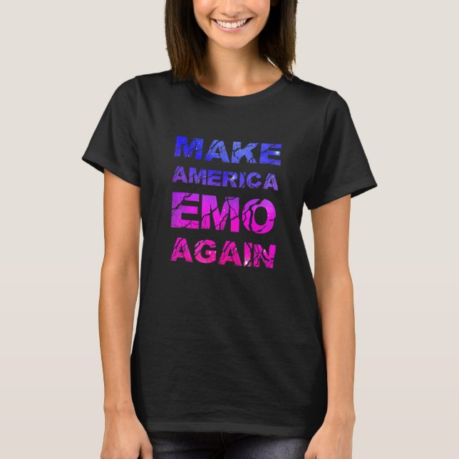 Camiseta Make America Emo Again  Pastel Goth (Anverso)