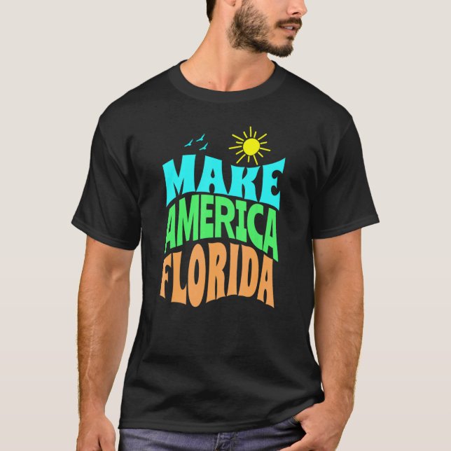 Camiseta Make America Florida Tropical Beach Summer Vacati (Anverso)