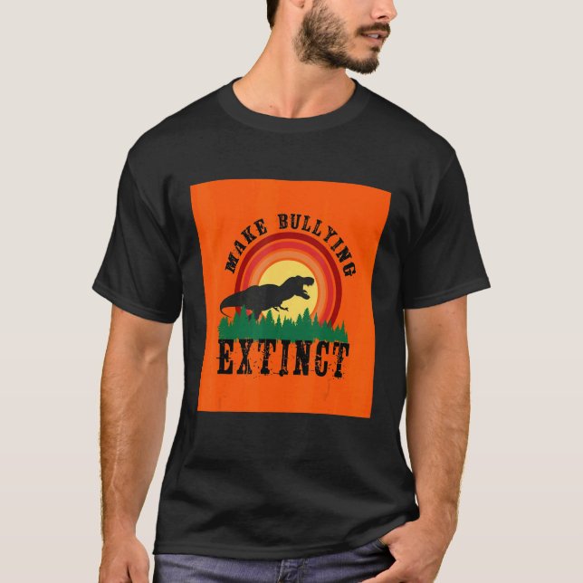 Camiseta Make Bullying Extinct We Wear Orange For Unity Day (Anverso)