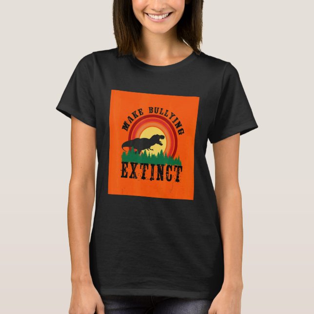 Camiseta Make Bullying Extinct We Wear Orange For Unity Day (Anverso)