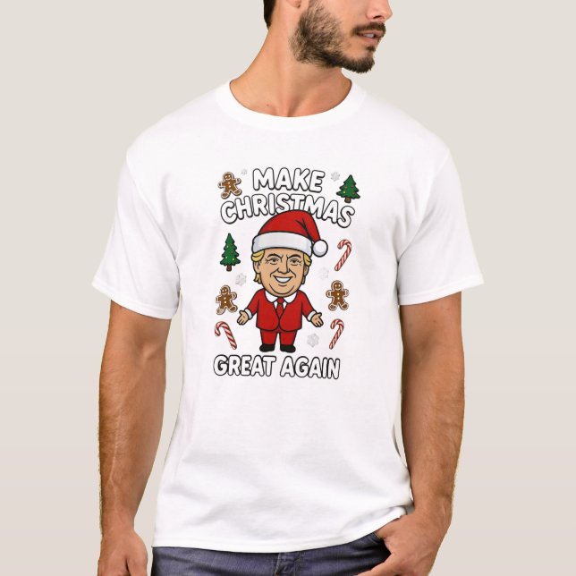 Camiseta Make Christmas Great Again From Trump (Anverso)