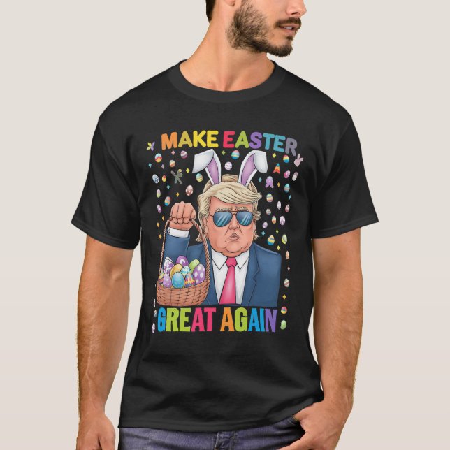 Camiseta Make Easter Great Again Funny Trump Bunny Spring H (Anverso)