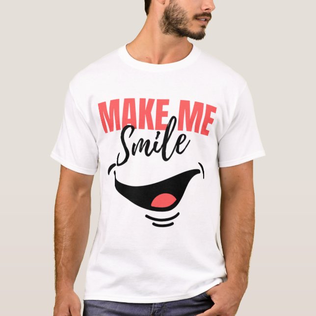 Camiseta MAKE ME SMILE Bright and Playful Cartoon Graphic (Anverso)