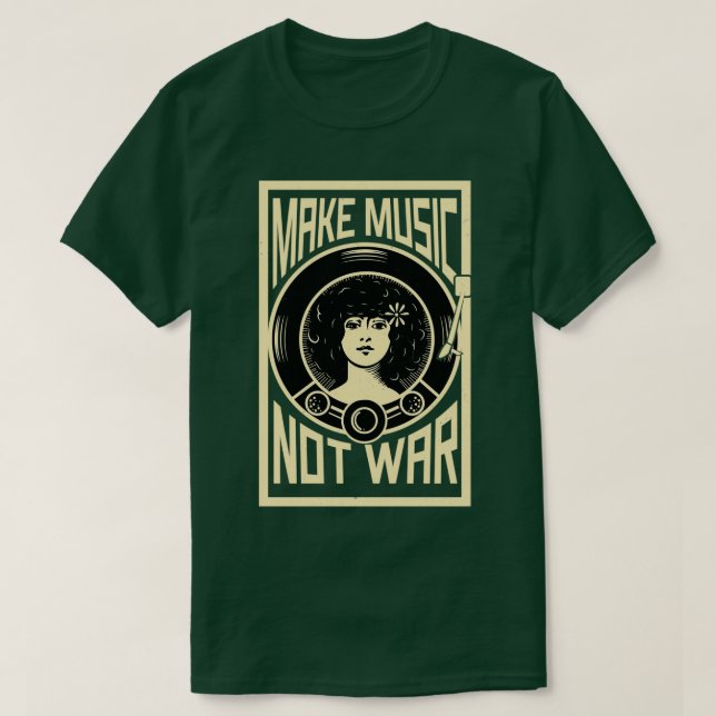 Camiseta Make Music Not War 1  (Diseño del anverso)