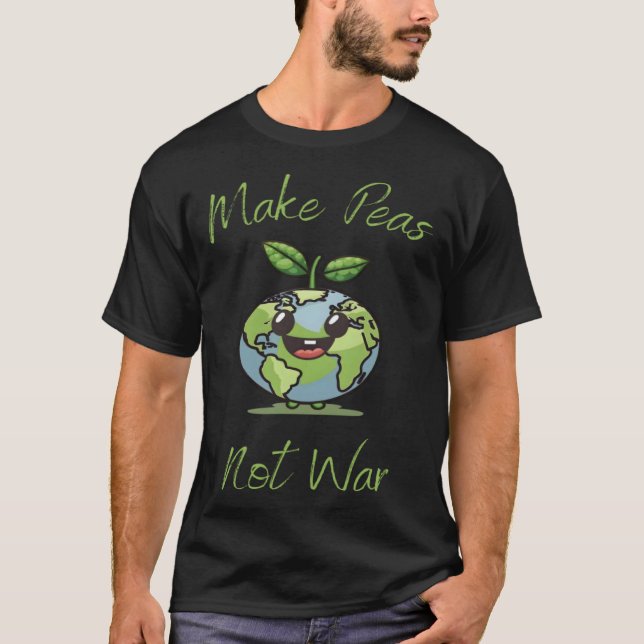 Camiseta Make Peas Not War Vegan Vegetarian Plantbased Glut (Anverso)