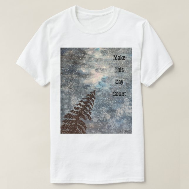 Camiseta Make This Day Count Lone Tree Stars Rugged Nature (Diseño del anverso)