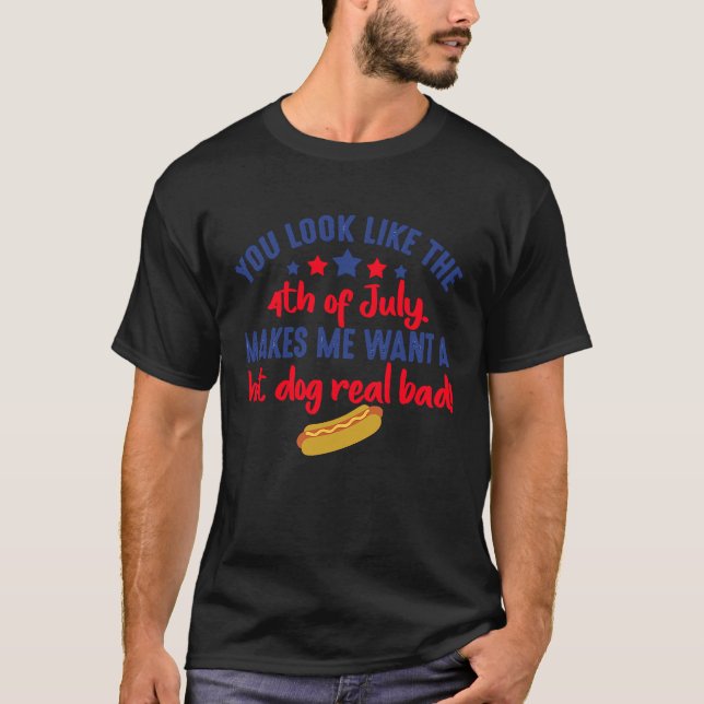 Camiseta Makes Me Want a Hot Dog Real Bad (Anverso)