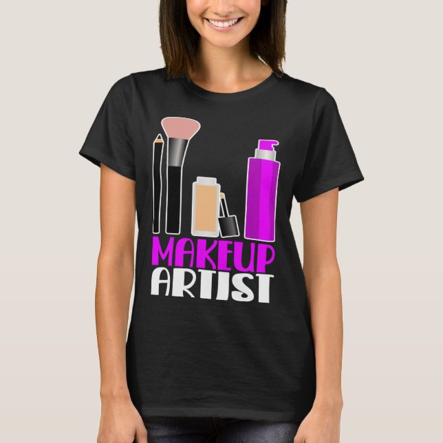 Camiseta Makeup artist beautician cosmetics (Anverso)
