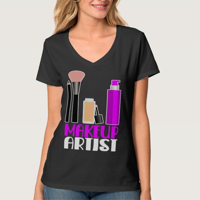 Camiseta Makeup artist beautician cosmetics (Anverso)