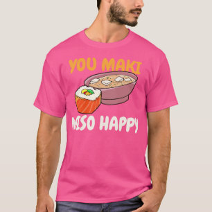 Camiseta Maki Miso Sushi Kawaii