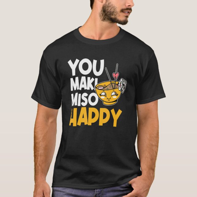 Camiseta Maki Y Miso De Comida Japonesa (Anverso)