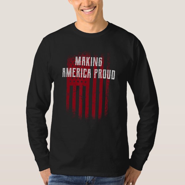 Camiseta Making America Proud 4th of July Independence Four (Anverso)