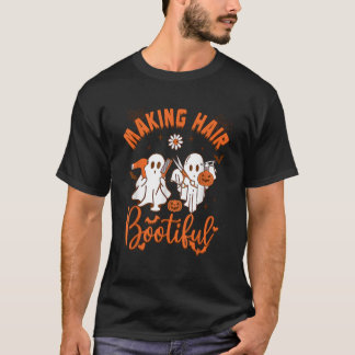 Camiseta Making Hair Bootiful Funny Scary Ghost Hairdresser