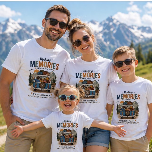 Camiseta Making Memories One Mile at a Time | Custom Family (Subido por el creador)