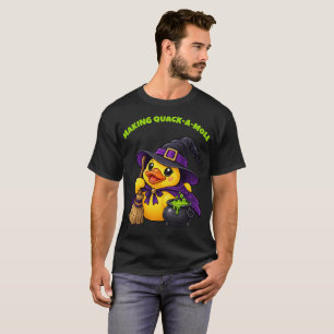 Camiseta Making Quack-a-Mole Bruja Pato de Goma Halloween
