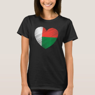 Camiseta Mal de apoyo al orgullo de bandera malgache