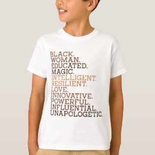Camiseta Mal de historia africana educada por la mujer negr