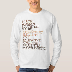 Camiseta Mal de historia africana educada por la mujer negr
