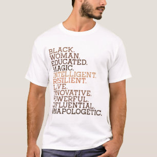 Camiseta Mal de historia africana educada por la mujer negr