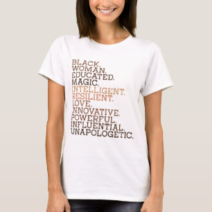 Camiseta Mal de historia africana educada por la mujer negr