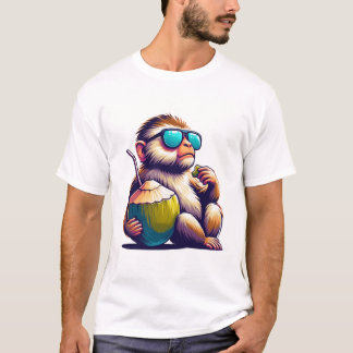 Camiseta "Mal de la piel con coco - Relajación tropical"