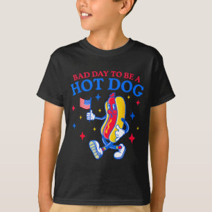 Camiseta Mal día para ser un hot dog divertido bbq a la par