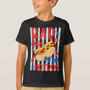 Camiseta Mal día patriótico 4 de julio para ser un hotdog n
