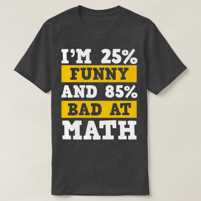 Camiseta Mal En Matemáticas Aprender Problemas Matemáticos  (Diseño del anverso)