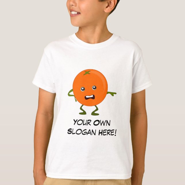 Camiseta Mal Naranja con eslogan de Personalizable (Anverso)