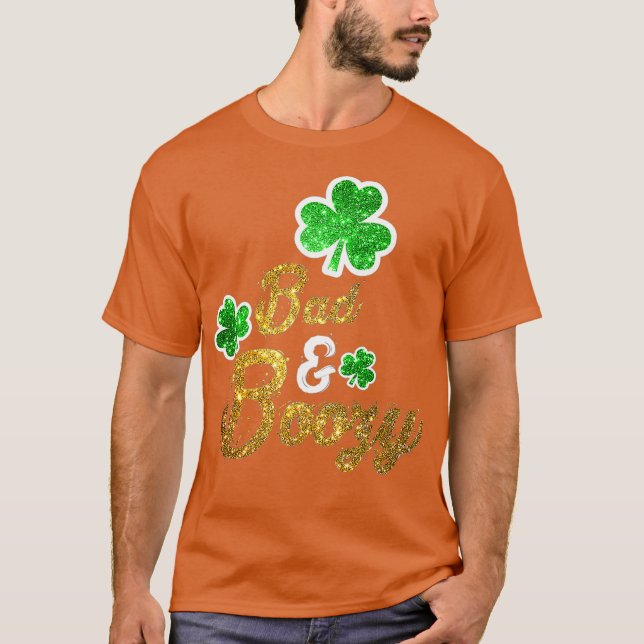 Camiseta Mala Boozy Gracioso Saint Patricks Día de Beber (Anverso)