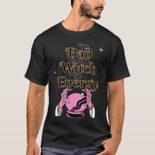 Camiseta Mala Bruja Tocante Halloween Energía gráfica para 