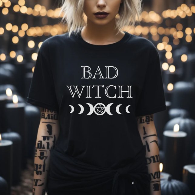 Camiseta Mala Bruja Triple Diosa Luna Wicca Halloween (Bad Witch Triple Goddess Moon Wicca Halloween T-Shirt
)