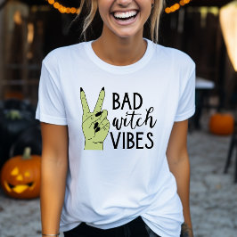 Camiseta Mala Bruja Vibes Modernas Mujeres Halloween
