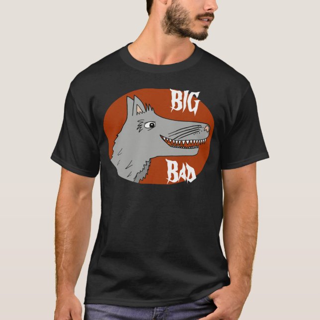 Camiseta MALA capa con capucha GRANDE del rojo del guión (Anverso)