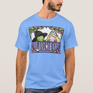Camiseta Mala Elphaba Glinda Espiando Alegre Estilo Cómic