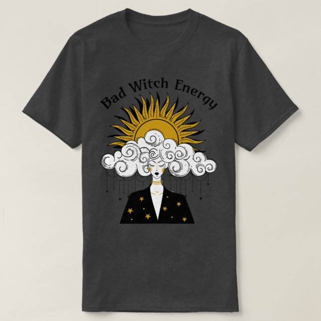 Camiseta Mala energía de bruja Halloween Magic (Diseño del anverso)