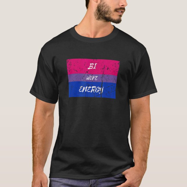 Camiseta Mala Esposa Bi Energía Bisexual Bandera Lgbt Parad (Anverso)