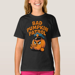 Camiseta Mala Patrulla de Calabaza Graciosa Halloween Cubre