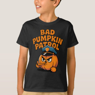 Camiseta Mala Patrulla de Calabaza Graciosa Halloween Cubre