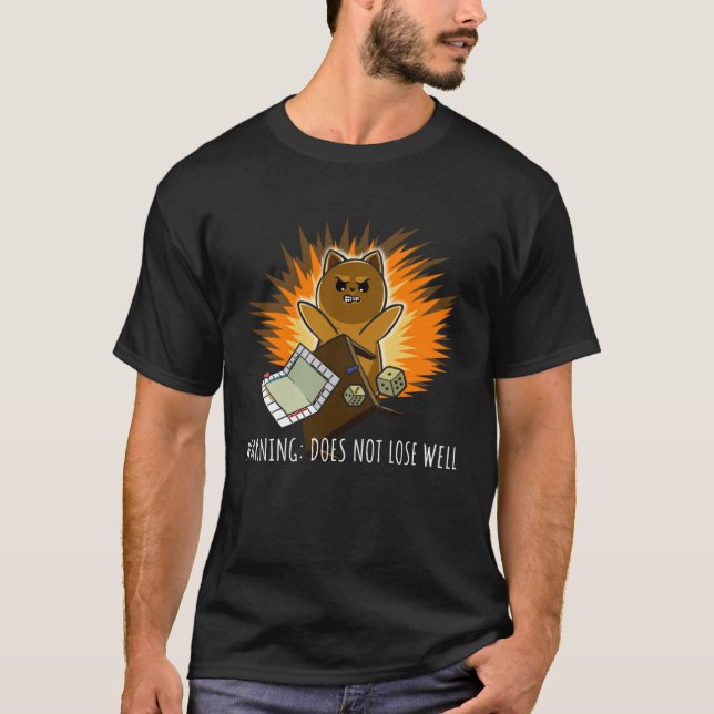 Camiseta Mala Perdedora En Juegos De Mesa (Anverso)