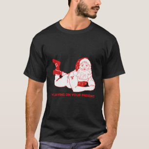 Camiseta Mala traviesa Santa Funny Marido Adulto Chris