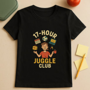 Camiseta Malabarismo de horario de primaria escolar; mamá d