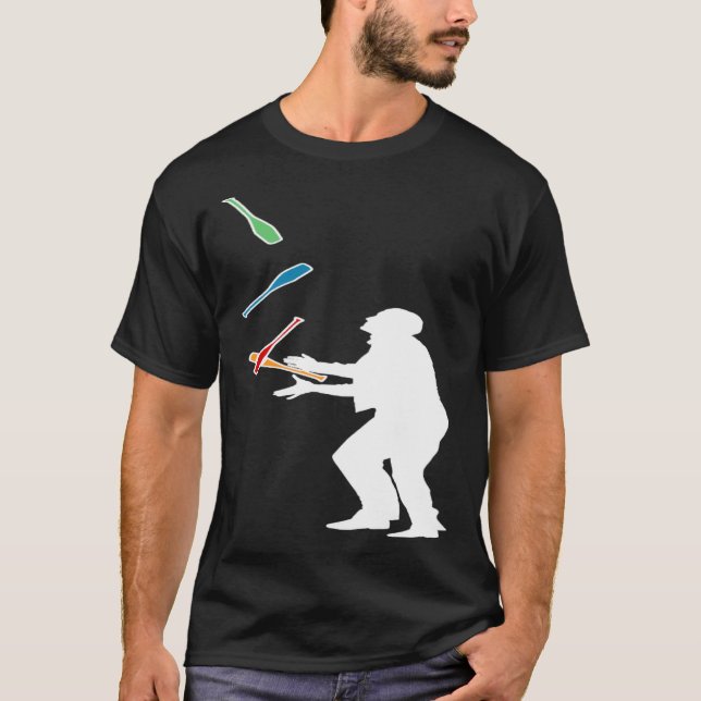 Camiseta Malabarismo de impresión trasera (Anverso)