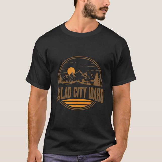 Camiseta Malad City Idaho Mountain Hiking Print (Anverso)