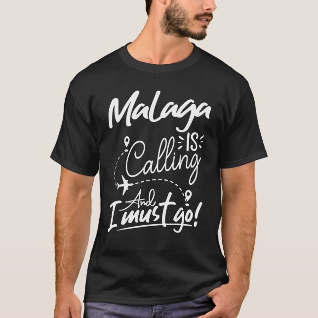Camiseta Málaga llama y tengo que irme a España (Anverso)