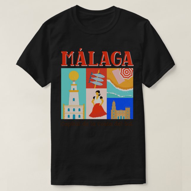 Camiseta Malaga Spain Espana (Diseño del anverso)