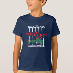 Camiseta Málaga, ventana con flores