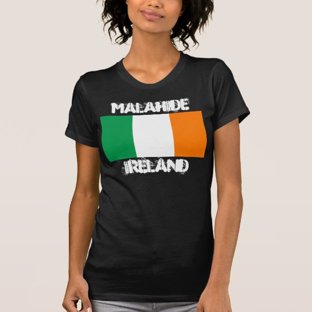 Camiseta Malahide, Irlanda con bandera irlandesa (Anverso)