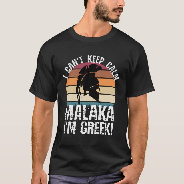 Camiseta Malaka Soy griego - Orgullosos espartanos griegos (Anverso)